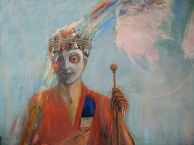 Die Passion des Künstlers 1. Öl/Lw. 100 x 150 cm